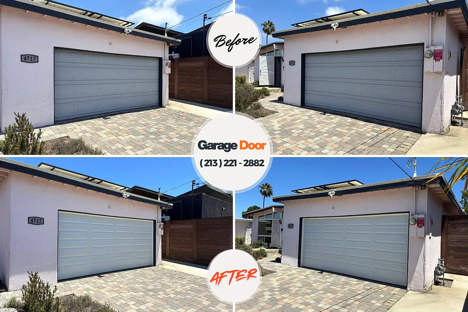 Before and after: garage door repair Tomahawk, WI